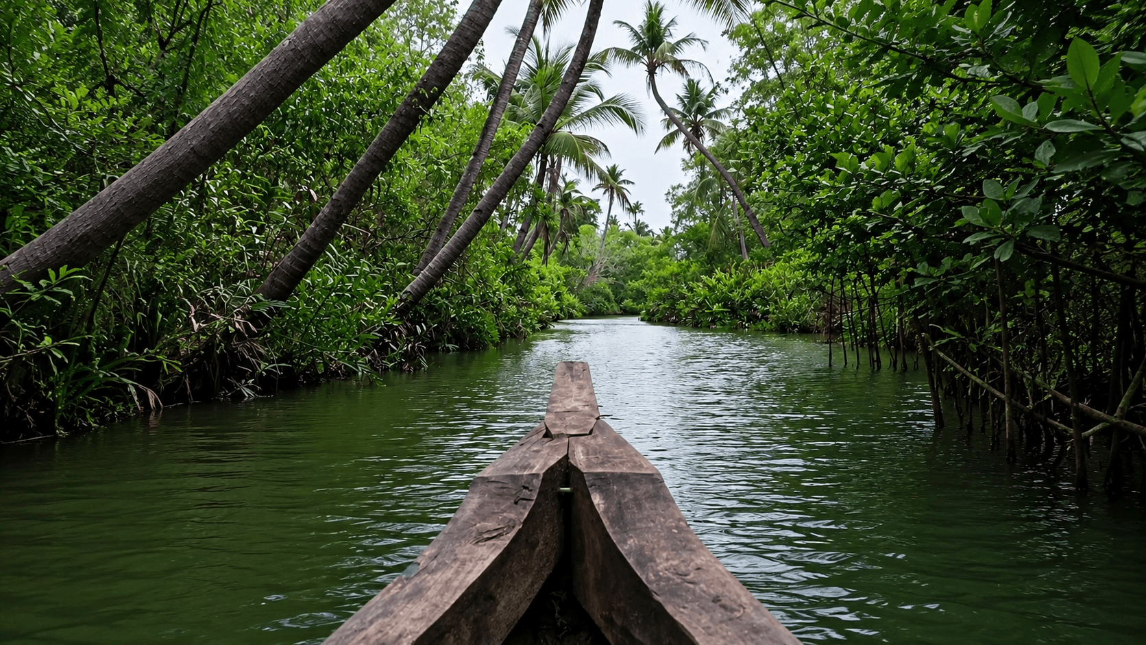 Pirogue sur le canal des Pangalanes, côte Est